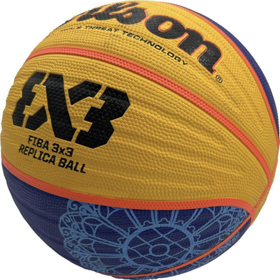 Top basketbolli Wilson FIBA 3X3 Replica, madhësi zyrtare, lëkurë sintetike