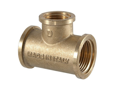 Lidhës tee TDM BRASS 15341438, bronz, për tuba uji