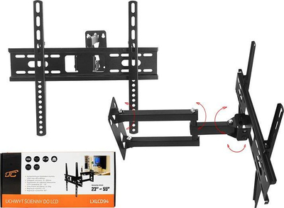 Mbajtëse muri TV LTC LXLCD94, 23"-55", lëvizëse, e zezë