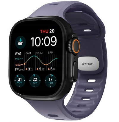 Rrip ore Nomad Tempo Band 49mm, fluoroelastomer FKM, për Apple Watch, lejla