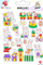 Stickerë për fëmijë All4Kids Easter Rabbits, set dekorativ, motive Pashke, shumëngjyrëshe