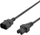 Kabllo zgjatëse rryme Deltaco Power Extension Cable I, 1m, IEC C15 në C14, e zezë