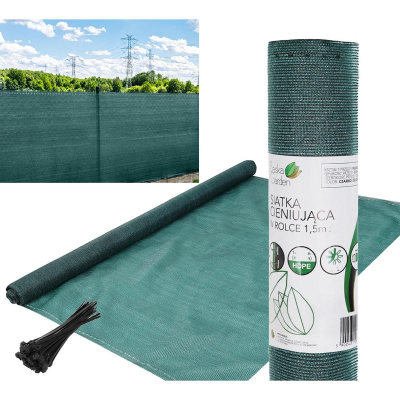 Засенчувачка мрежа Shading Mesh 140g/m2, 1.5x25m, темно зелена