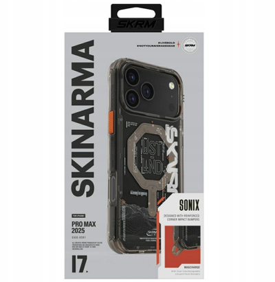Mbulesë telefoni Skinarma Sonix për iPhone 17 Pro Max, magnetike, me dizajn Stone