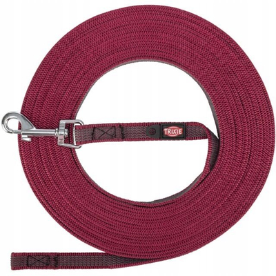 Litar trajnimi Trixie Rubber Drag Lead, 10m, 15mm, sangria S M
