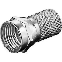 Konektor Goobay F me vidë, për kabllo 7 mm, metal, ngjyrë argjendtë