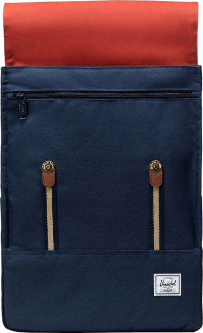 Çantë shpine Herschel Survey, unisex, për ditë për ditë, blu me portokalli
