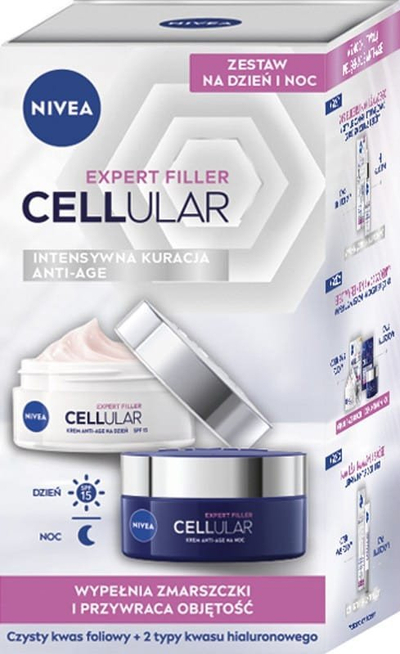 Сет за нега на лице NIVEA Expert Filler Cellular, дневен крем 50ml, ноќен крем 50ml