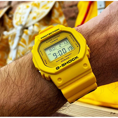 Orë dore për meshkuj Casio G-Shock DW-5600SLC-9ER, e verdhë