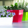 Vazo plastike Kraftika Flowerpot Kubi Square, 18x18 cm, me pjatez, ngjyrë jeshile ulliri