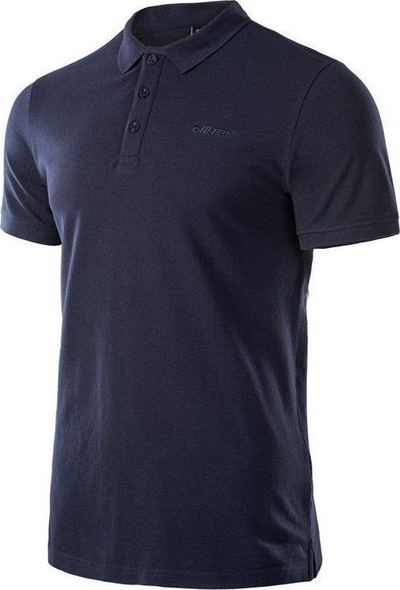 Bluzë polo Hi-Tec Romso për burra, pambuk 100%, blu navy, masa M