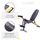 Stol ushtrimesh HMS LS3061 Premium, 4‑në‑1, i rregullueshëm, i zi