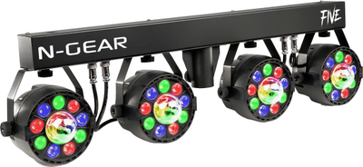 Dritë skenike N-Gear PB-FIVE Partybar, LED RGBW, DMX512, e zezë
