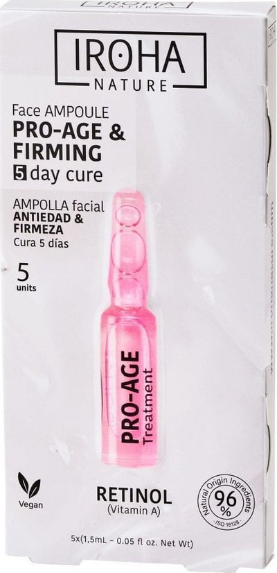 Ampula fytyre Iroha Nature Retinol Pro-Age, 5x1.5ml, kundër rrudhave, për lëkurë normale dhe të thatë