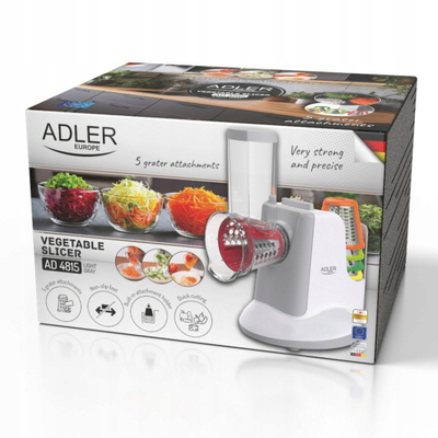 Grater elektrik Adler AD4815lg, 150W, 5 koka, i bardhë gri
