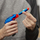 Lodër blaster NERF Alpha Strike Slinger SD-1, me fishekë shkumë, ngarkim manual, blu portokall