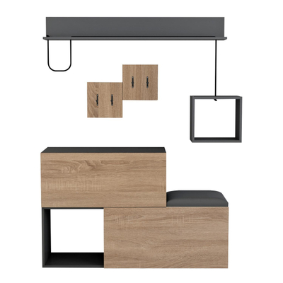 Set paradhomë Cerb 120x20x72Hcm (HM8957.11), gri