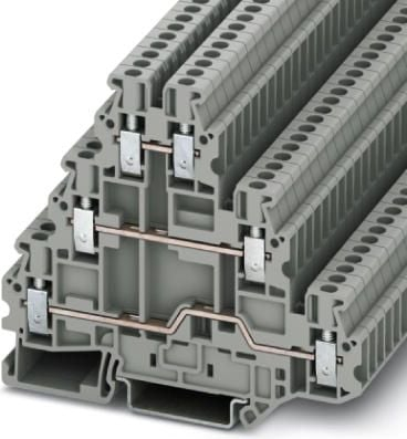 Borna modulare Phoenix Contact UT 2,5-3L, 3 nivele, 0.14-4mm², gri