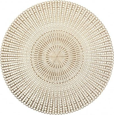 Napagje tavoline Zeller, PVC, rrumbullake 41cm, ngjyrë ari