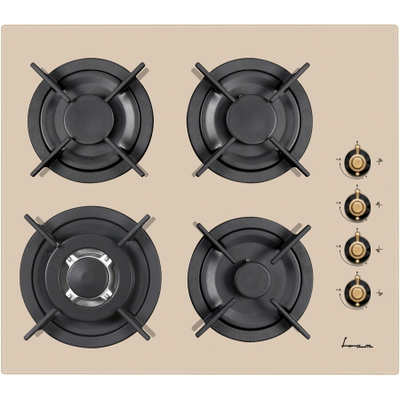 Pianurë inkaso Fram FBH-V4IWF-RGBG, gaz, 4 vatra Wok, 60 cm, krem