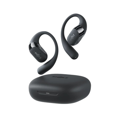 Безжични слушалки Shokz OpenFit 2+, отворен тип, отпорни на вода, црни