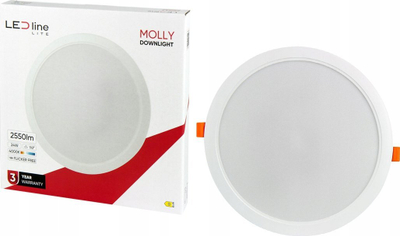 Panel tavanor LED Molly, 24W, 2550lm, 4000K, i bardhë
