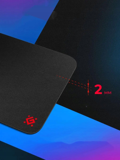 Mousepad DEFENDER Gaming, 3mm, kundër rrëshqitjes, i zi