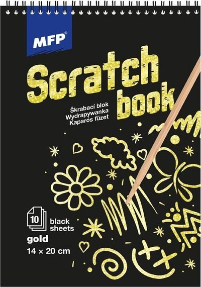 Set fletësh për gërvishtje MFP Scratching Holo, 20x14 cm, 10 fletë, i zi