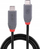Kabllo USB C Lindy Anthra Line, USB4 40Gbps, 0.8m, 240W, gri