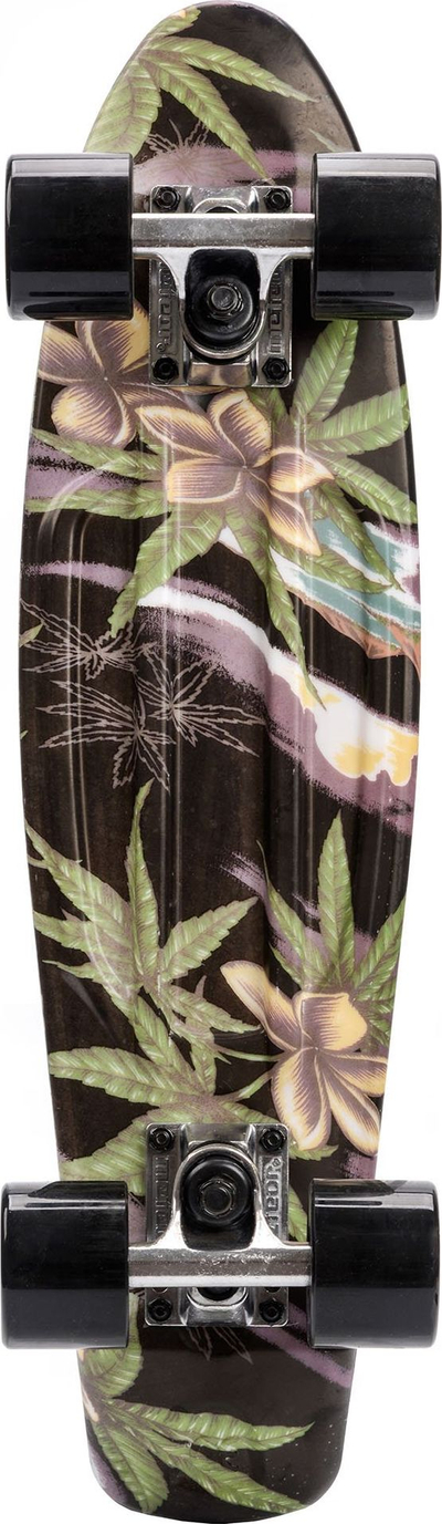 Skateboard Meteor Flowers 22606, plastik, kushineta ABEC 7, i zi