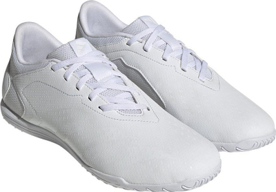 Këpucë futbolli për sallë Adidas Predator Accuracy.4, taban gome, sintetike, të bardha