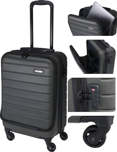 Valixhe udhëtimi XQMAX Suitcase Travel 20", 4 rrota, gri e errët