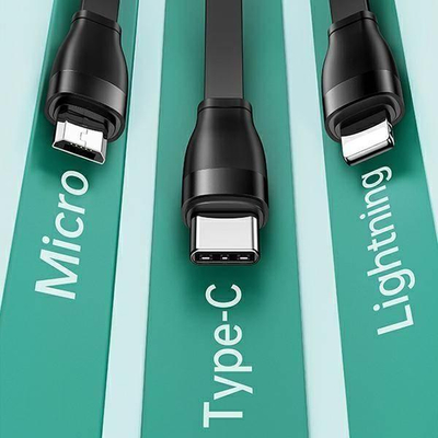 Kabllo USB Usams USA001133, USB A në Lightning, 1 m, e zezë