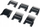 Set krehërash për makinën e flokëve WAHL Attachment Comb, 3-25mm, plastikë, i zi