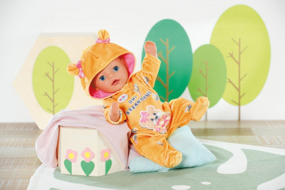 Kostum për kukull Baby Born Bear Onesie, 36cm, portokalli
