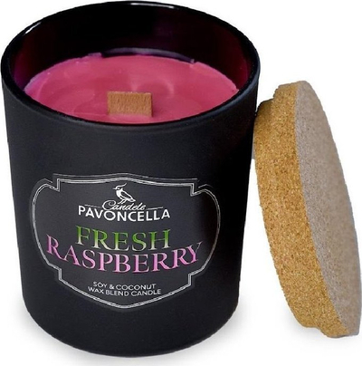 Qiri dekorativ Pavoncella Classico Fresh Raspberry, 135 g, me erë mjedre, i zi