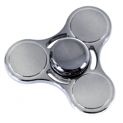 Lodër antistres fidget spinner metal, rrotulluese, 5.5 cm, shumëngjyrëshe metalike