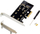 Adaptues PCIe x4 për SSD M.2 NVMe SATA, B dhe M Key, i zi