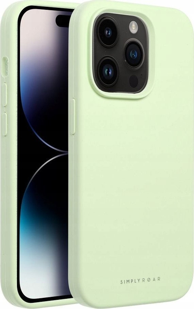 Kopertinë silikoni Roar Cloud Skin për iPhone 15 Pro Max, jeshile e çelët