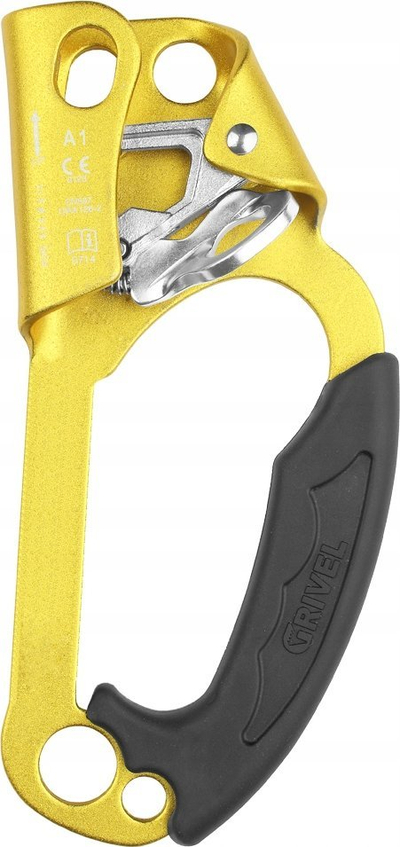 Ascender ngjitje Grivel A1 Right, për dorën e djathtë, për litarë 8.3–13 mm, i verdhë