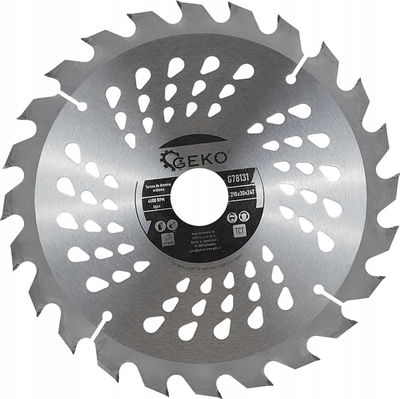 Disk sharrë rrethore GEKO G78131, 210x30x24T, për dru, metalik