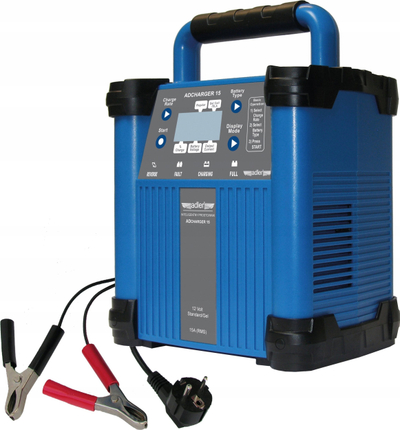 Karikues baterie Adler AD Charger 15, 12V, 10A, blu