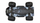 Makinë lodër me pult Amewi 22493 Monster Truck, shkallë 1:10, bateri 1500 mAh, e zezë