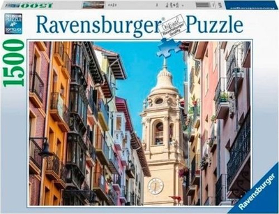 Puzzle Ravensburger Pamplona Spanjë 167098, 1500 copa, për të rritur, shumëngjyrësh