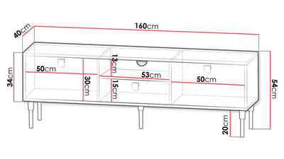 Komodë për TV 160 Ajrano 02 (160 x 54 x 40)