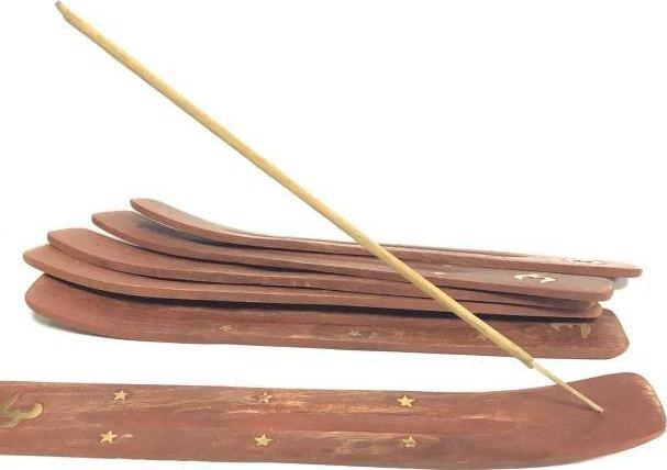 Mbajtës temjani Sattva Incense Holder, dru, 25 cm, kafe