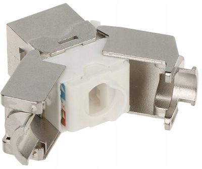 Konektor keystone FX RJ45 8, Cat 8, shielded, i argjendtë