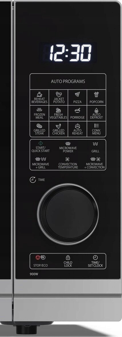Furrë me mikrovalë Sharp YC-PC284AE-S, 28L, 900W, me grill, e zezë argjendi