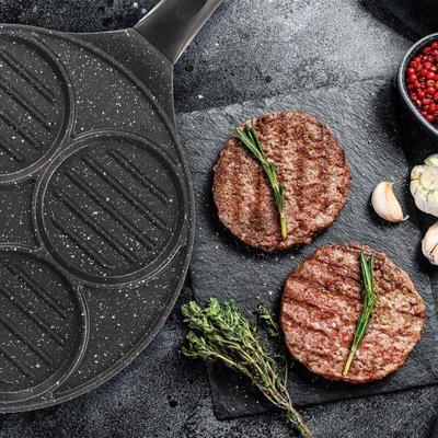 Tigan për hamburgerë Orion GRANDE, 26.5 cm, sipërfaqe jo ngjitëse, i zi