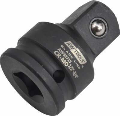 Reduktor goditës AWTOOLS BLACK LINE, 1/2" në 3/4", çelik CrMo, i zi